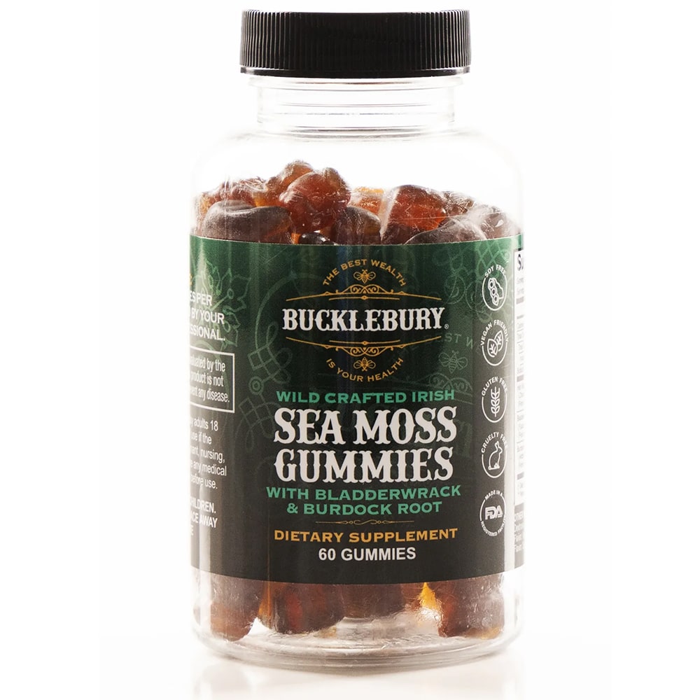 Bucklebury Wildcrafted Irish Sea Moss Gummies 60 Count