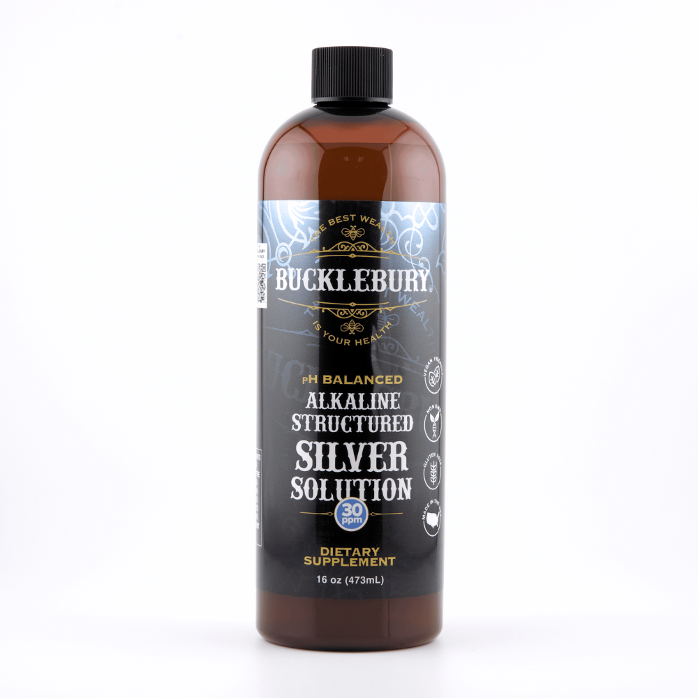 Bucklebury Structured Silver Liquid 30ppm Mineral Alkaline Colloidal Silver Water